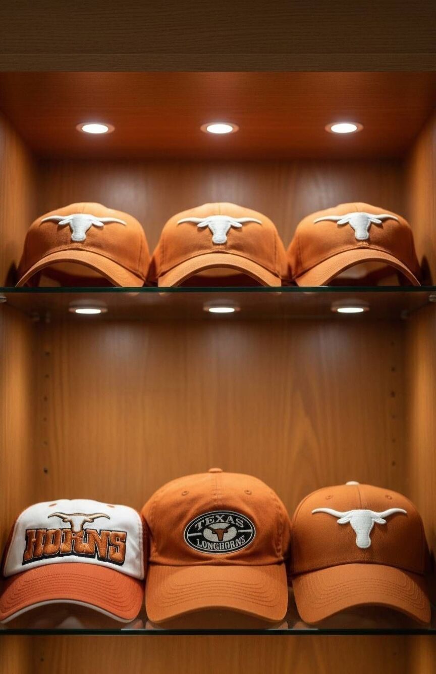 Lot of Texas Longhorn hats